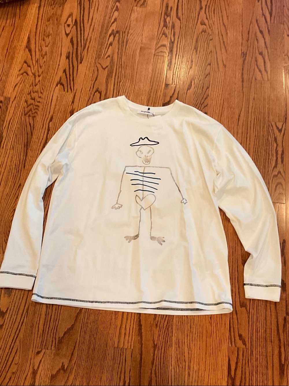 Desigual Off-White Long Sleeve Graphic Tee